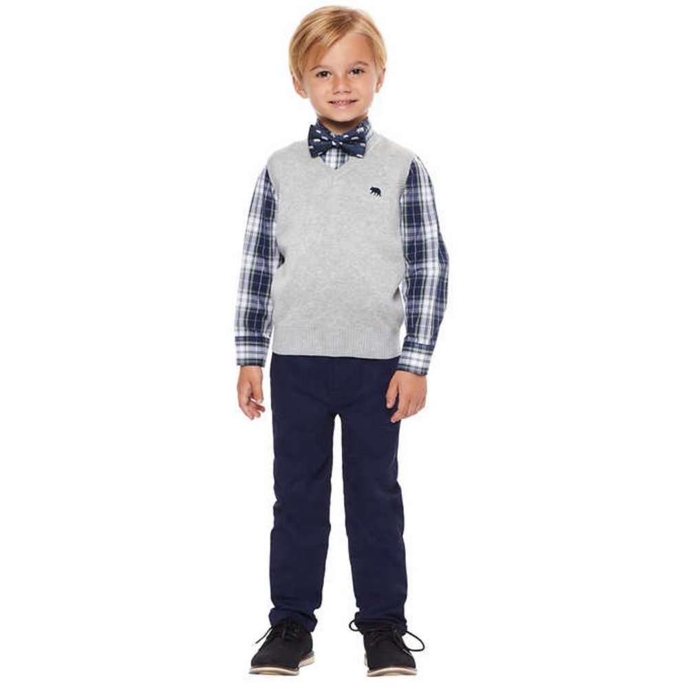 *NEW* Andy & Evan Kids' 4-piece Vest Set, Blue
